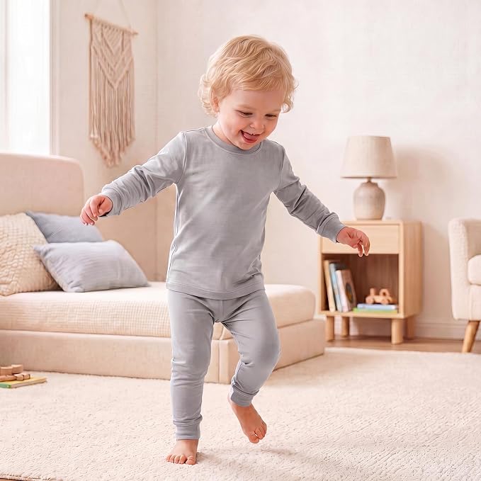 Bamboo Long Sleeve Pajama Set - Storm