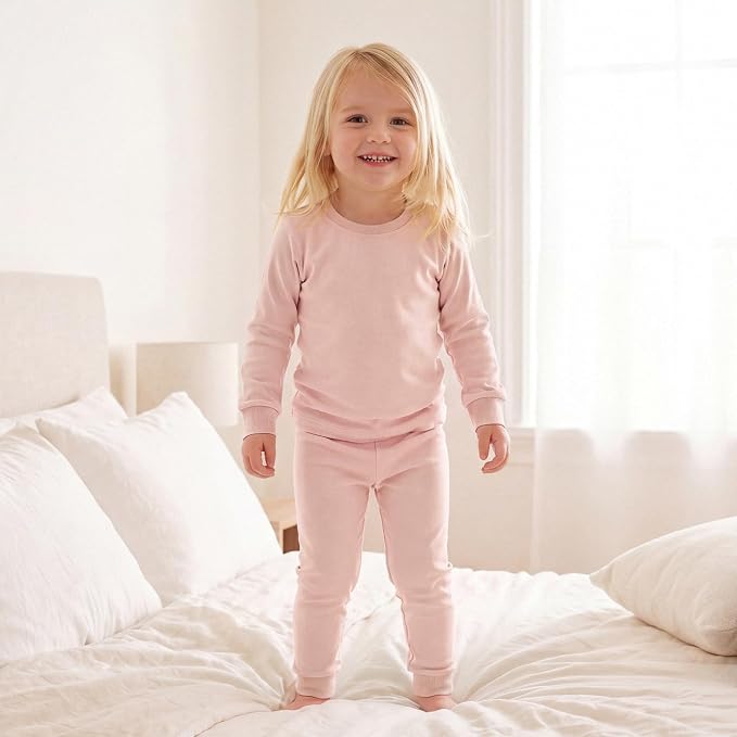 Bamboo Long Sleeve Pajama Set - Pink