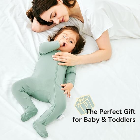 Pyjama une pièce en bambou - Sauge