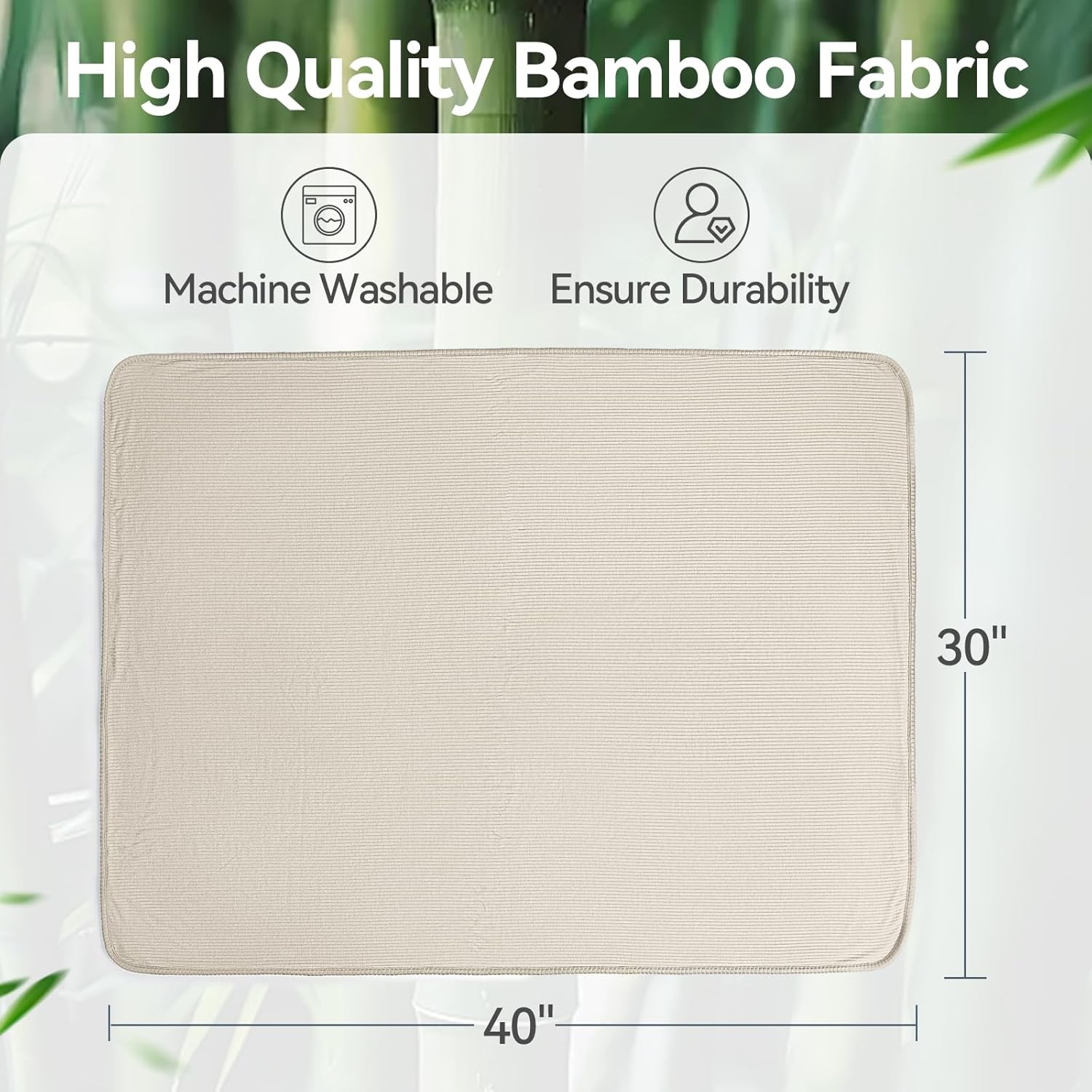 Double-Layer Ribbed Bamboo Blanket (Oat)
