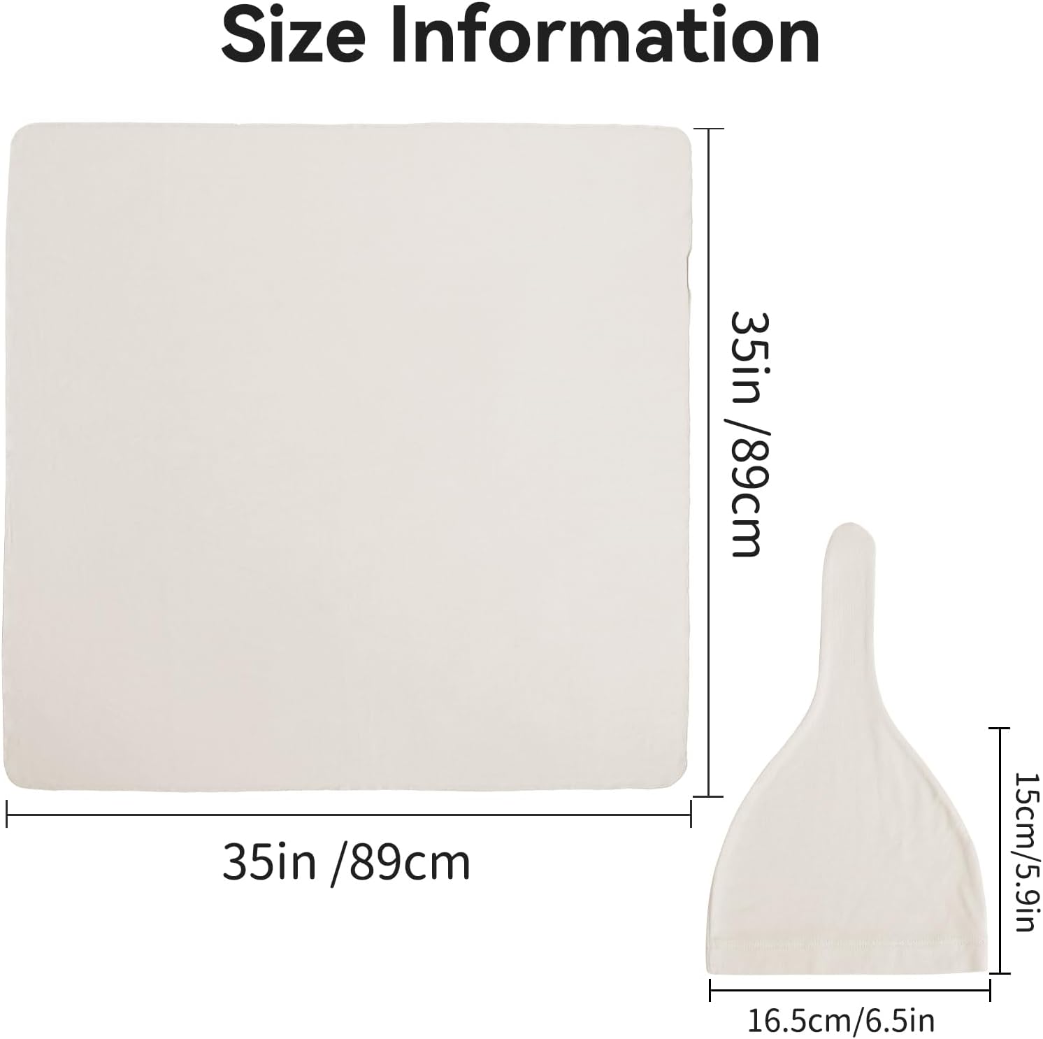 Bamboo Swaddle Blanket & Beanie Set - Oat