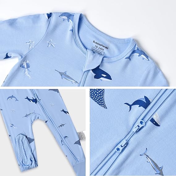 Pyjama-grenouillère en bambou - Requin