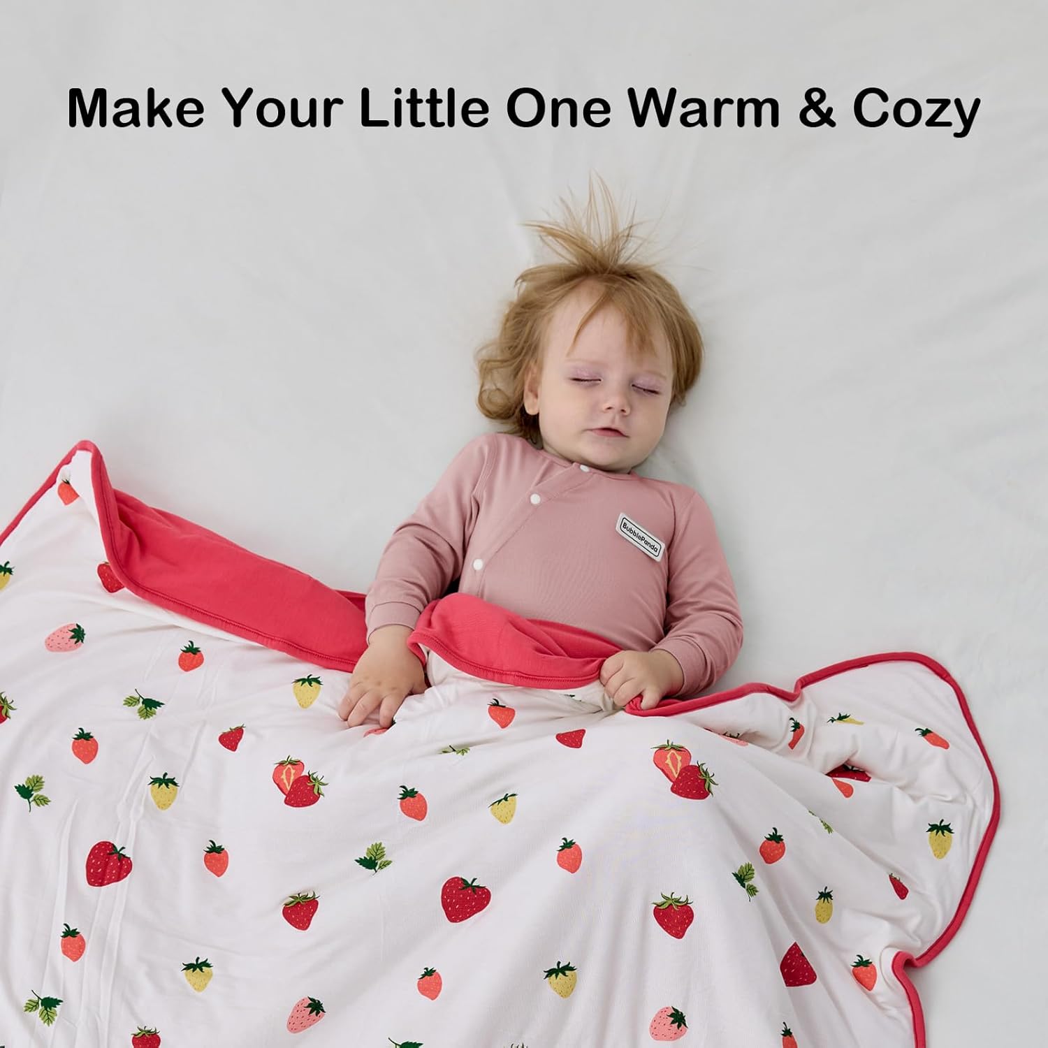 Bamboo Baby Blanket - Strawberry