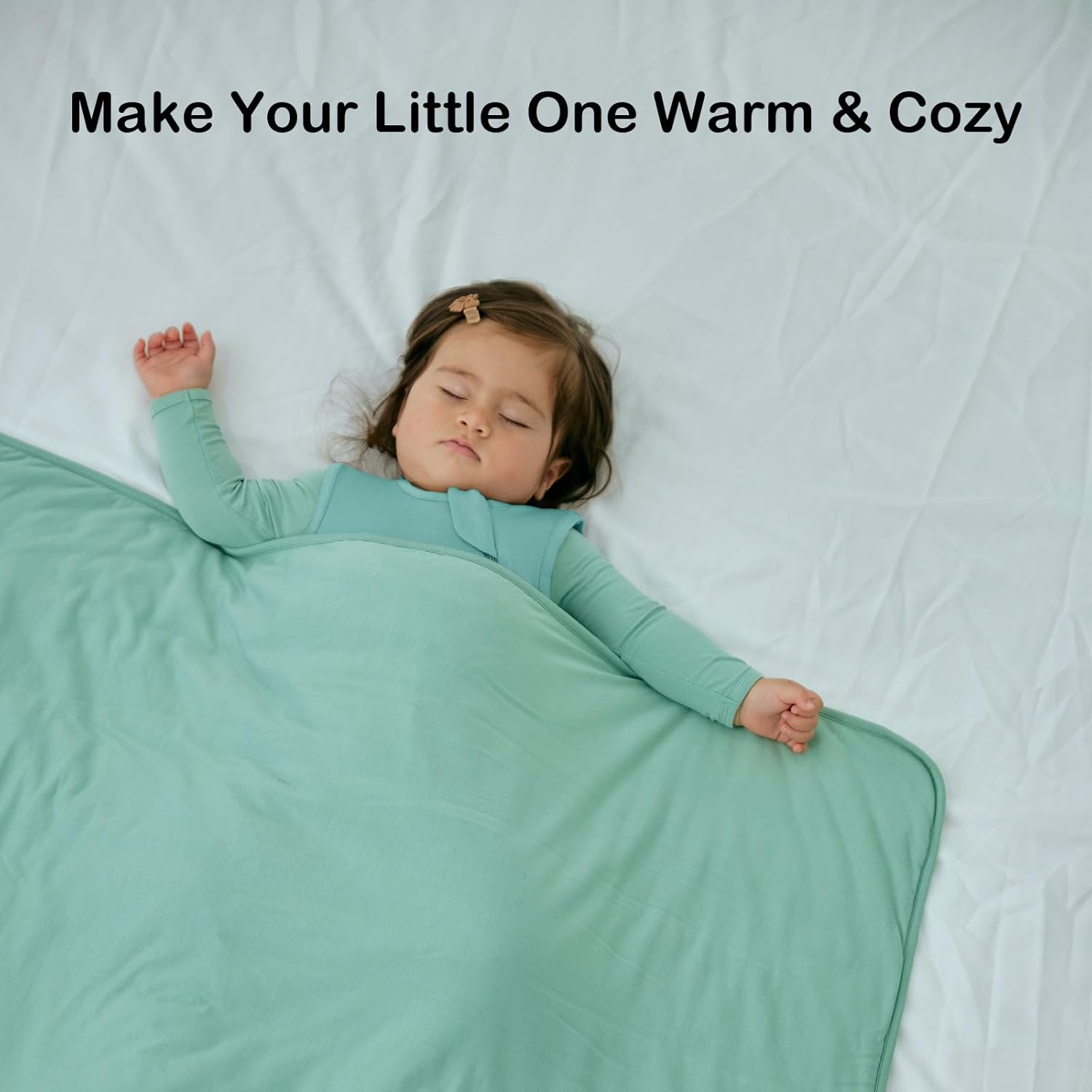 Couverture Bébé en Bambou - Sauge