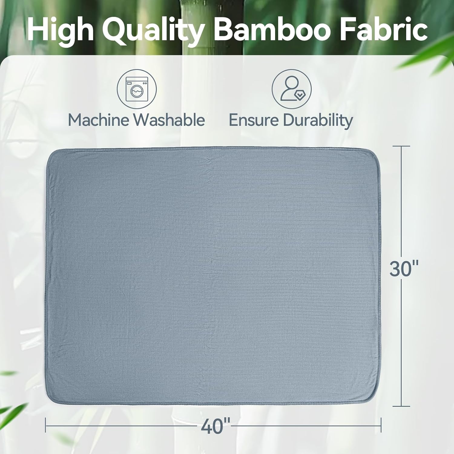 Double-Layer Ribbed Bamboo Blanket (Glacier)