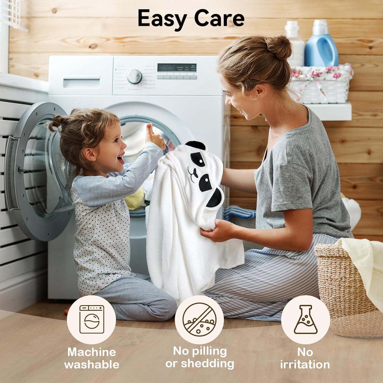 Bamboo Hooded Baby Towel – Cloud White