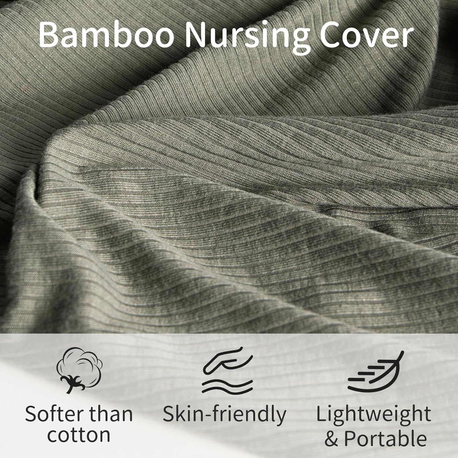 Housse d'allaitement et poncho multi-usage 360° en bambou (avoine)