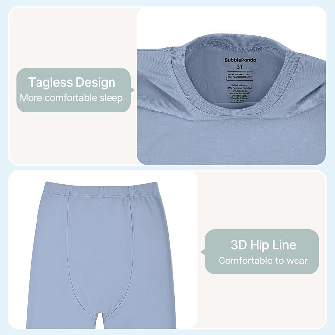 Bamboo Long Sleeve Pajama Set - Slate