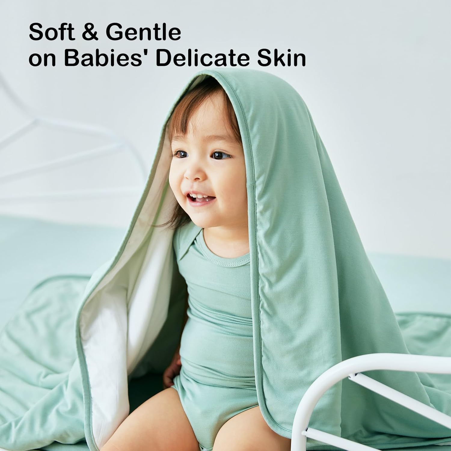 Couverture Bébé en Bambou - Sauge