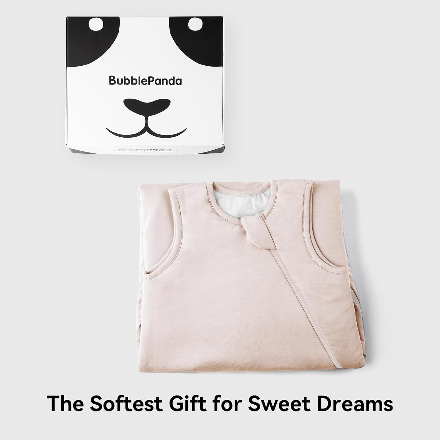 Elegant Pink 1.0 TOG BubblePanda bamboo sleep sack in a modern minimalist nursery setting