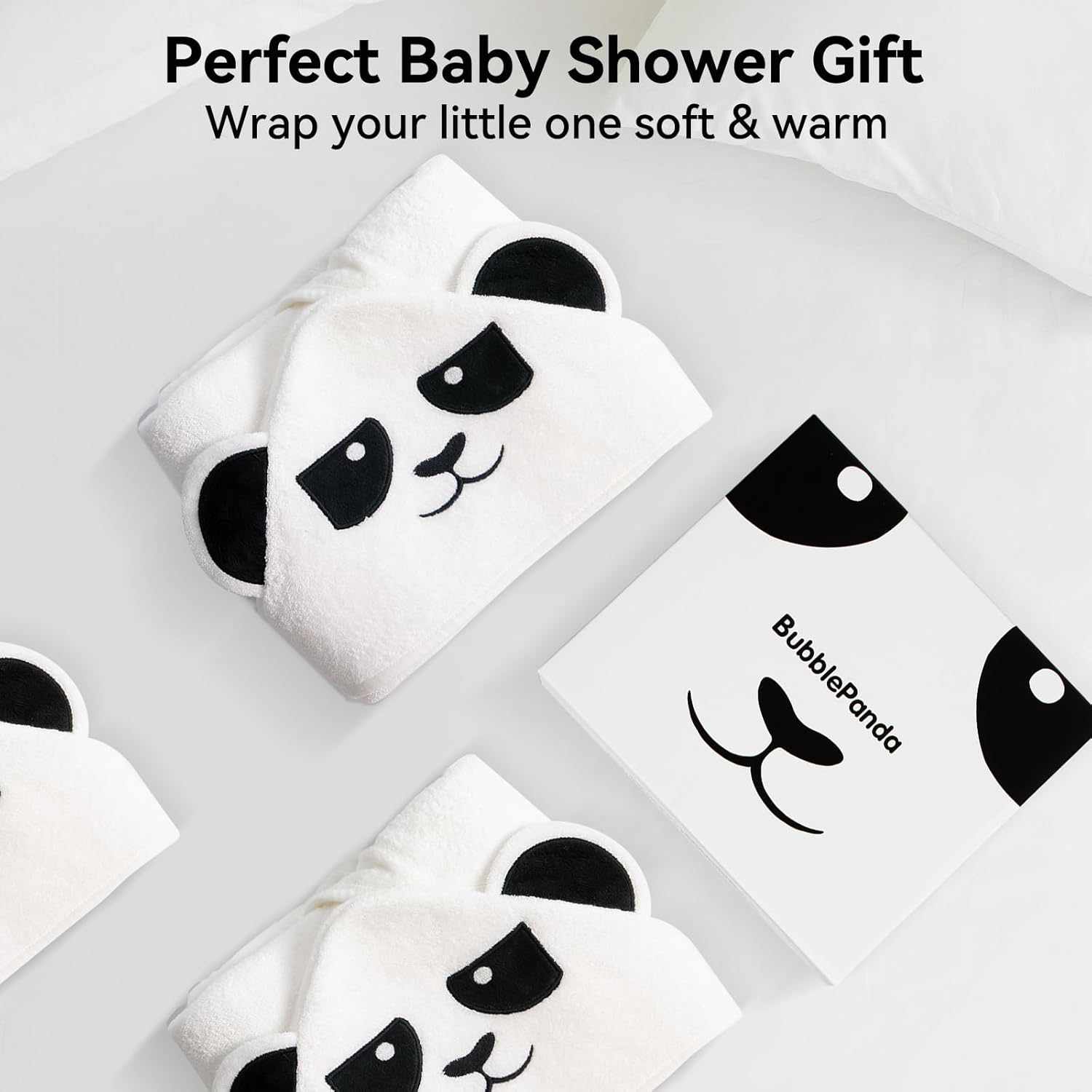 Bamboo Hooded Baby Towel – Cloud White