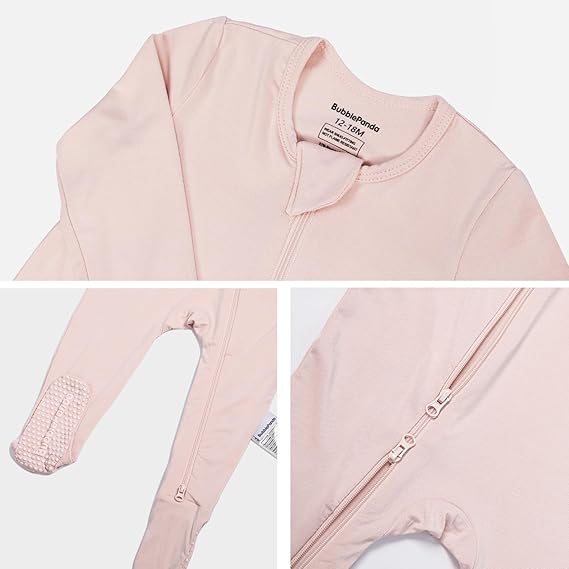 Pyjama une pièce en bambou - Rose poudré
