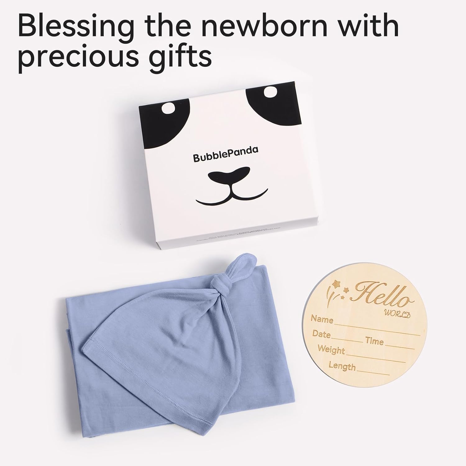 Bamboo Swaddle Blanket & Beanie Set - Slate