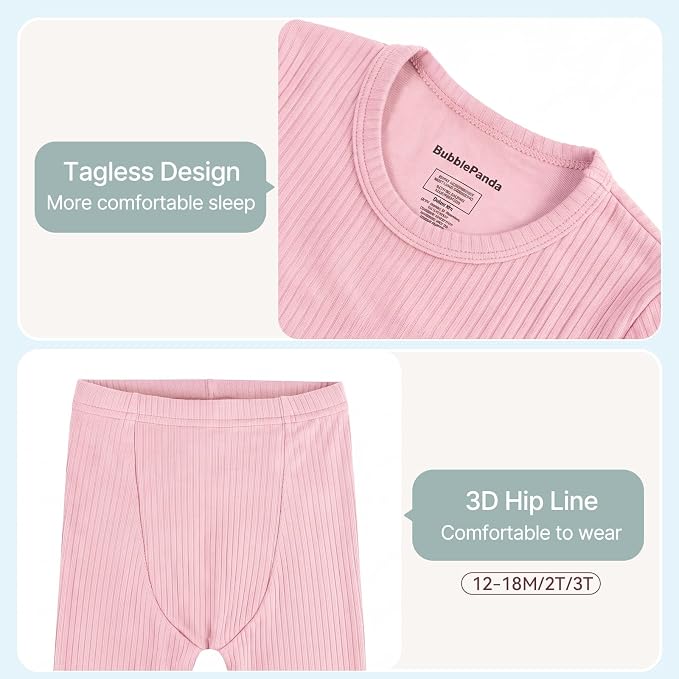 Bamboo Long Sleeve Pajama Set - Pink