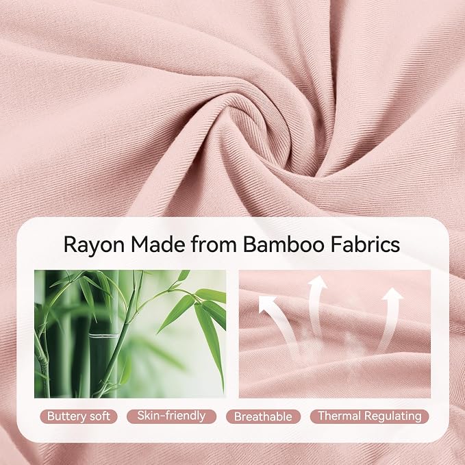 Bamboo Long Sleeve Pajama Set - Pink