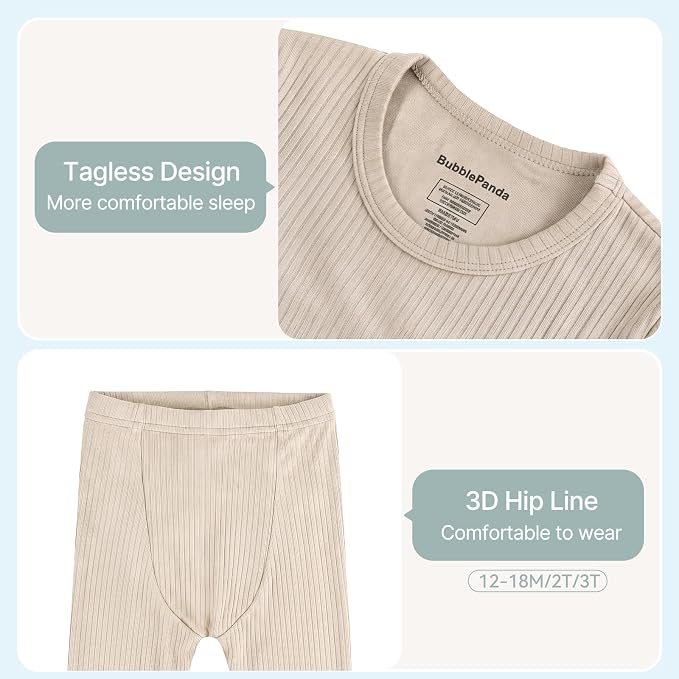 Bamboo Long Sleeve Pajama Set - Oat
