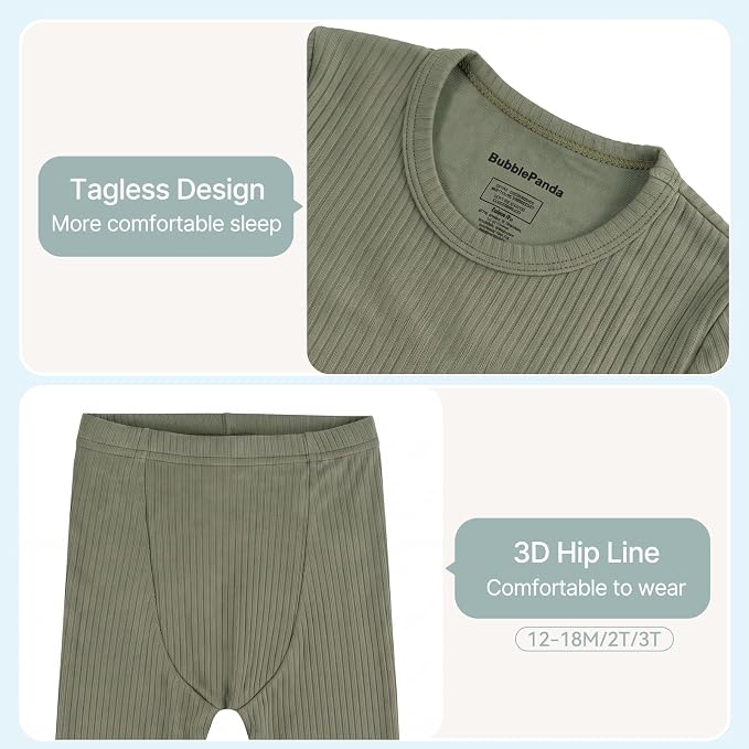 Bamboo Long Sleeve Pajama Set - Olive Drab