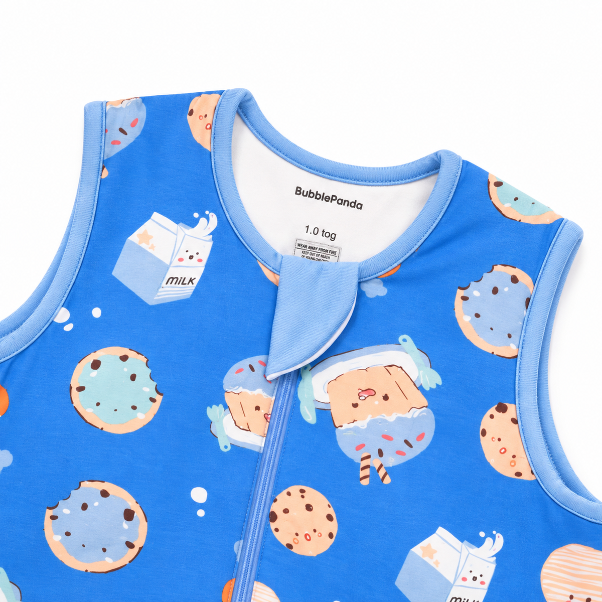 Bamboo Walker Sleep Sack with Feet 1.0 TOG – Blue Cookies