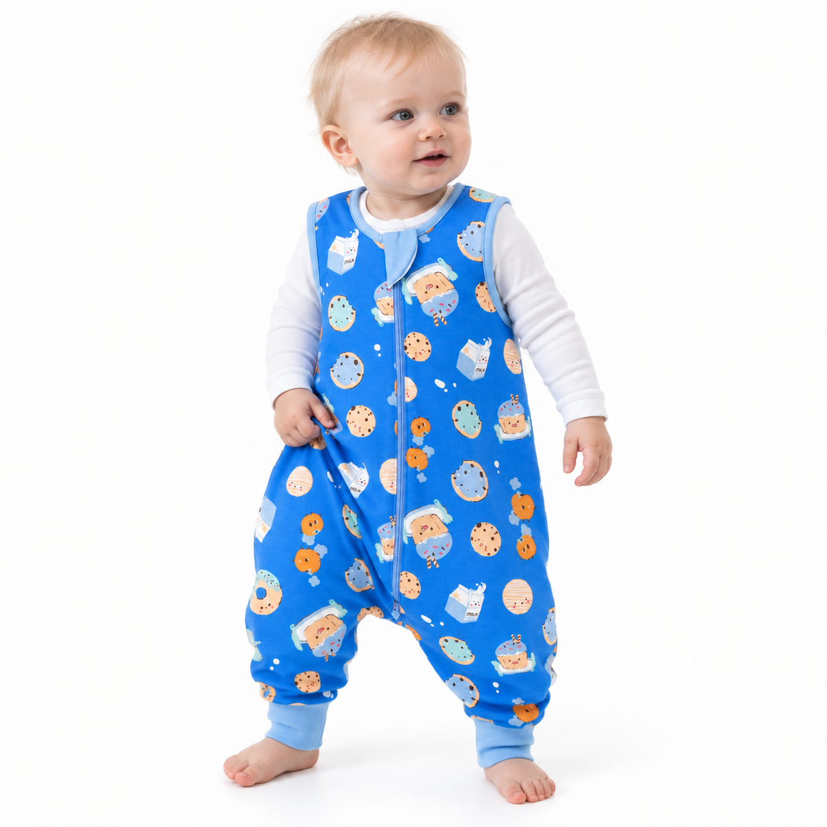 Bamboo Walker Sleep Sack with Feet 1.0 TOG – Blue Cookies