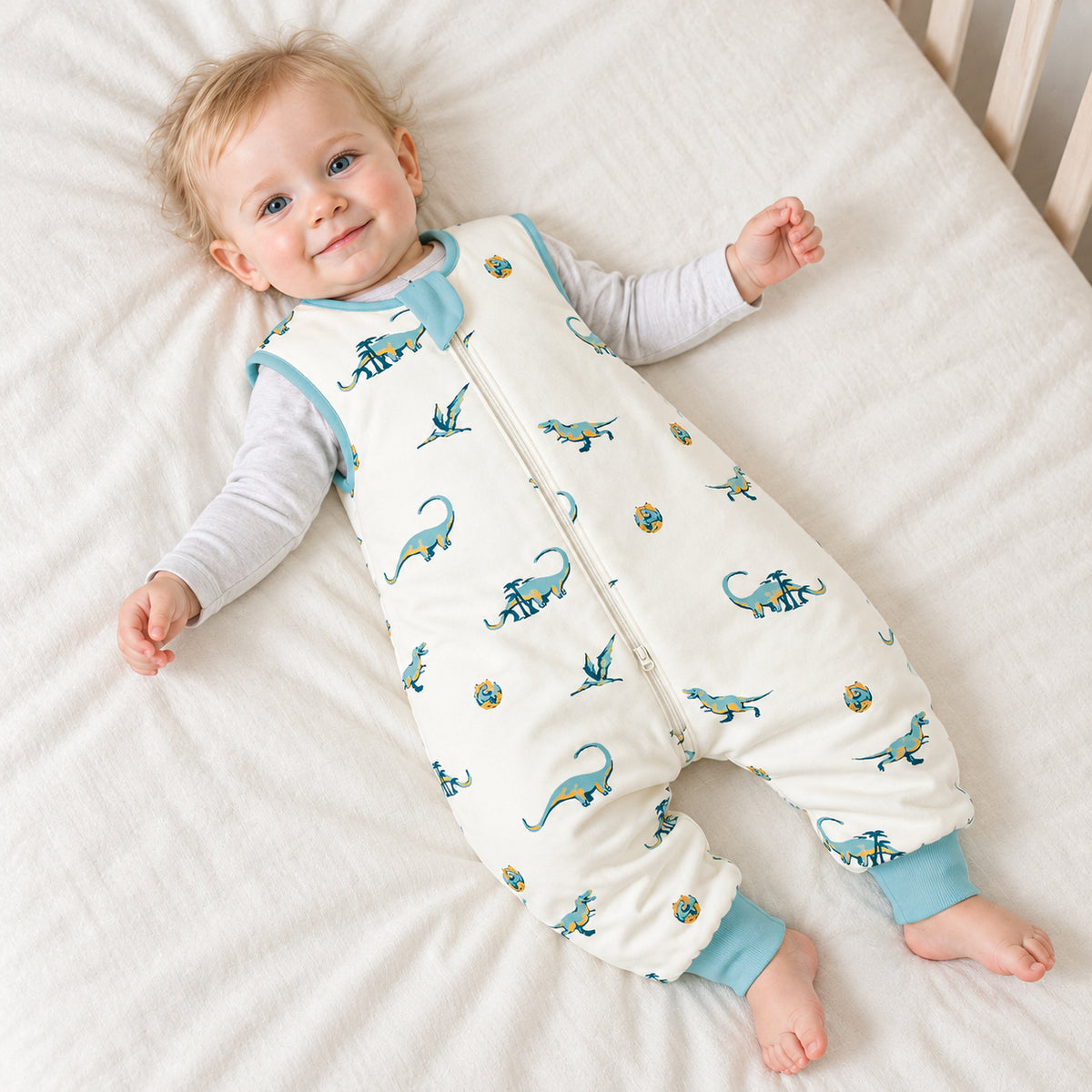 Bamboo Walker Sleep Sack with Feet 1.0 TOG – Dinosaur