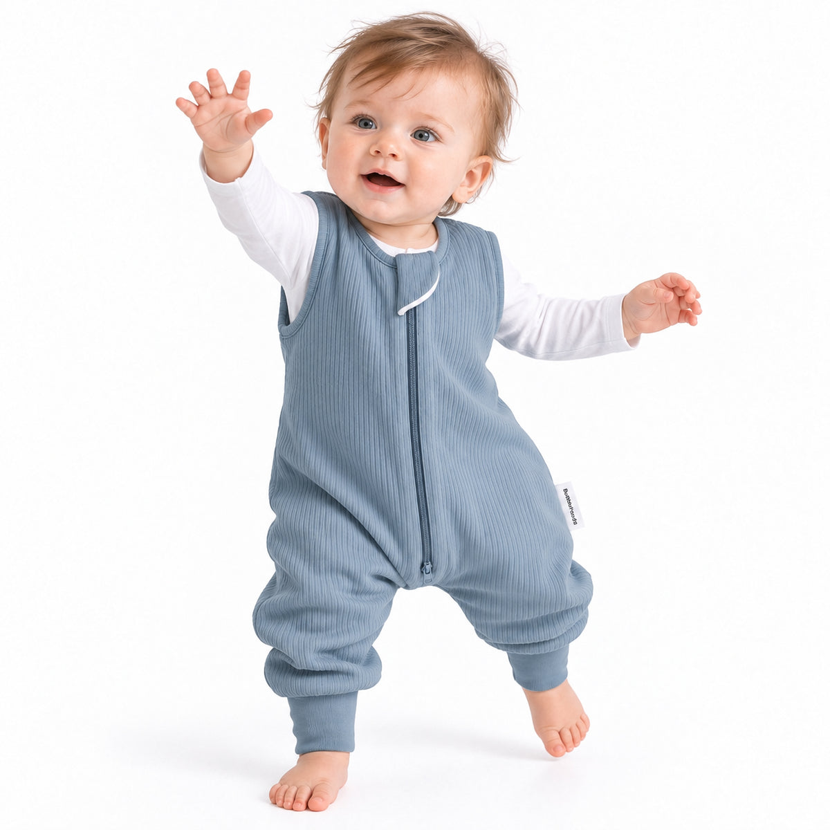 Bamboo Walker Sleep Sack with Feet 1.0 TOG – Glacier