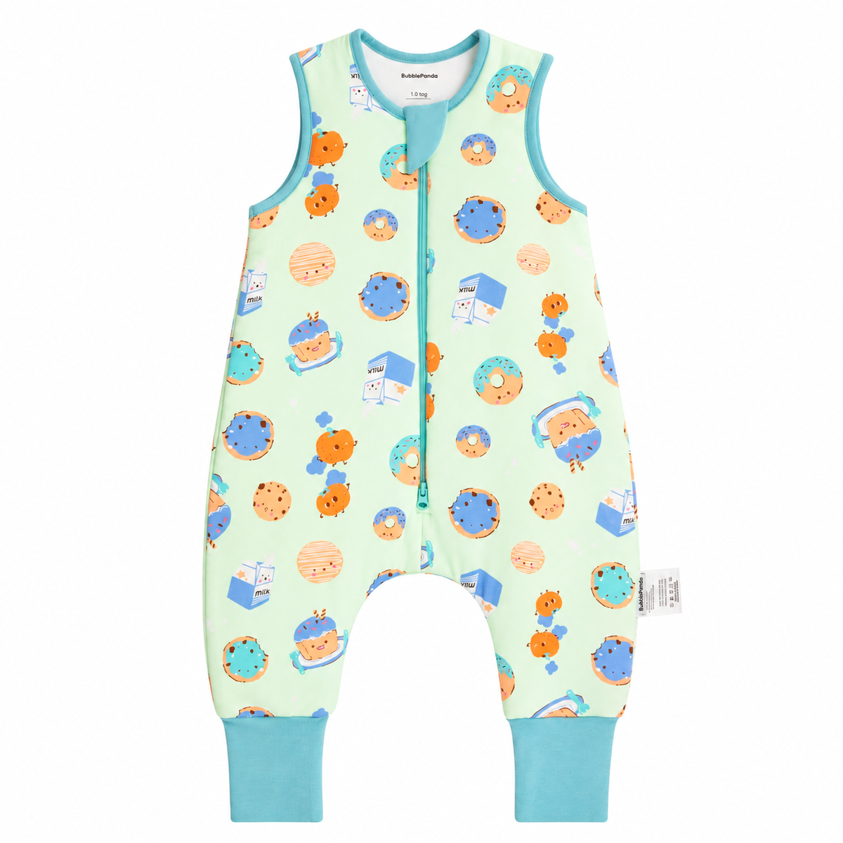 Bamboo Walker Sleep Sack with Feet 1.0 TOG – Green Cookies