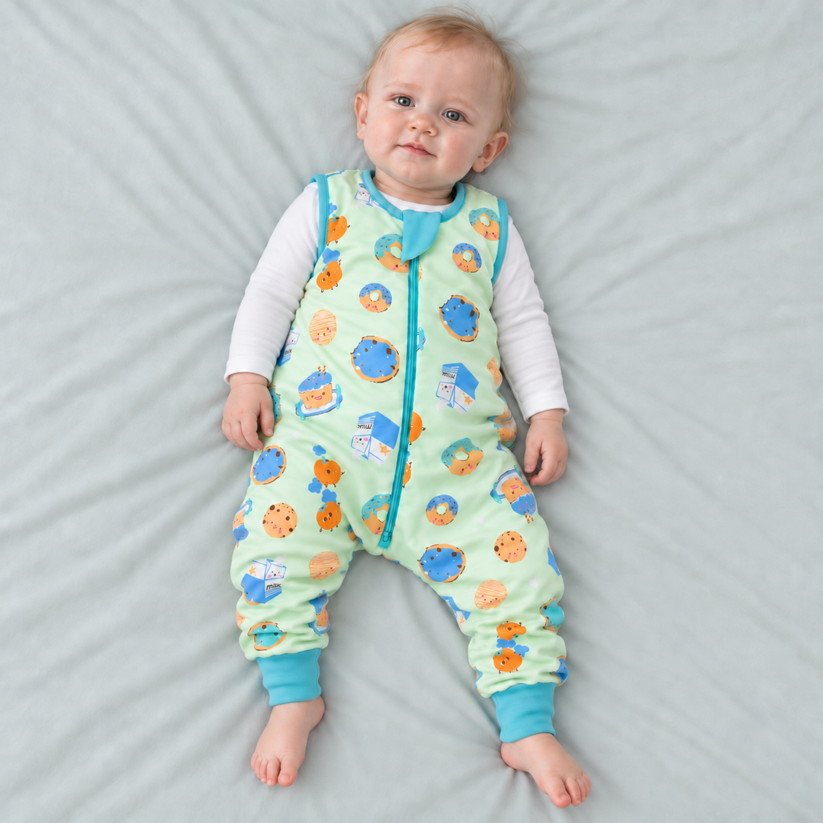 Bamboo Walker Sleep Sack with Feet 1.0 TOG – Green Cookies