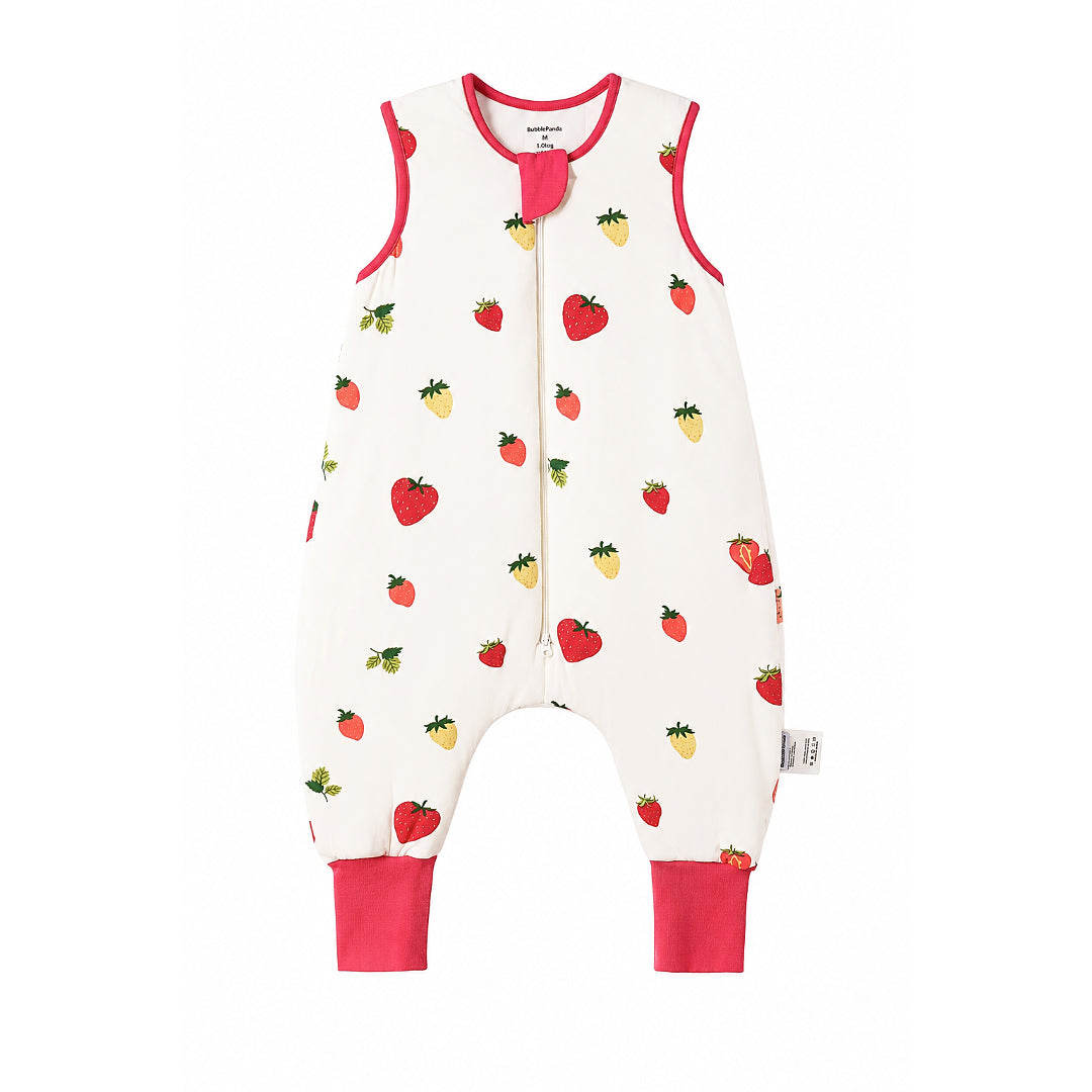 Bamboo Walker Sleep Sack with Feet 1.0 TOG – Strawberry
