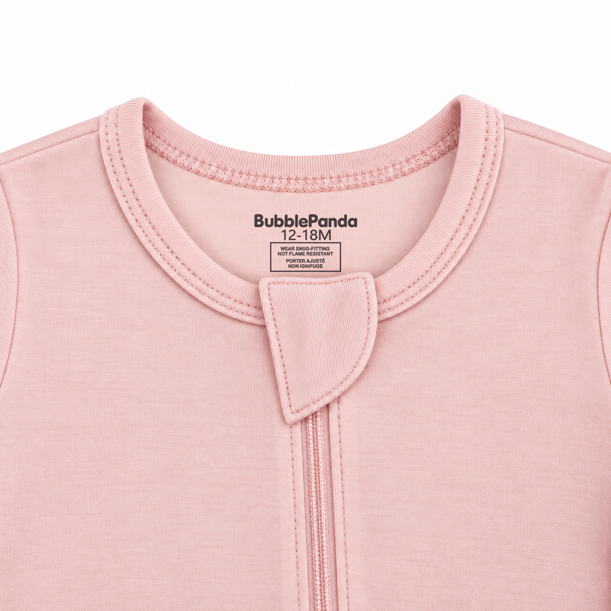 Pyjama une pièce en bambou - Rose poudré