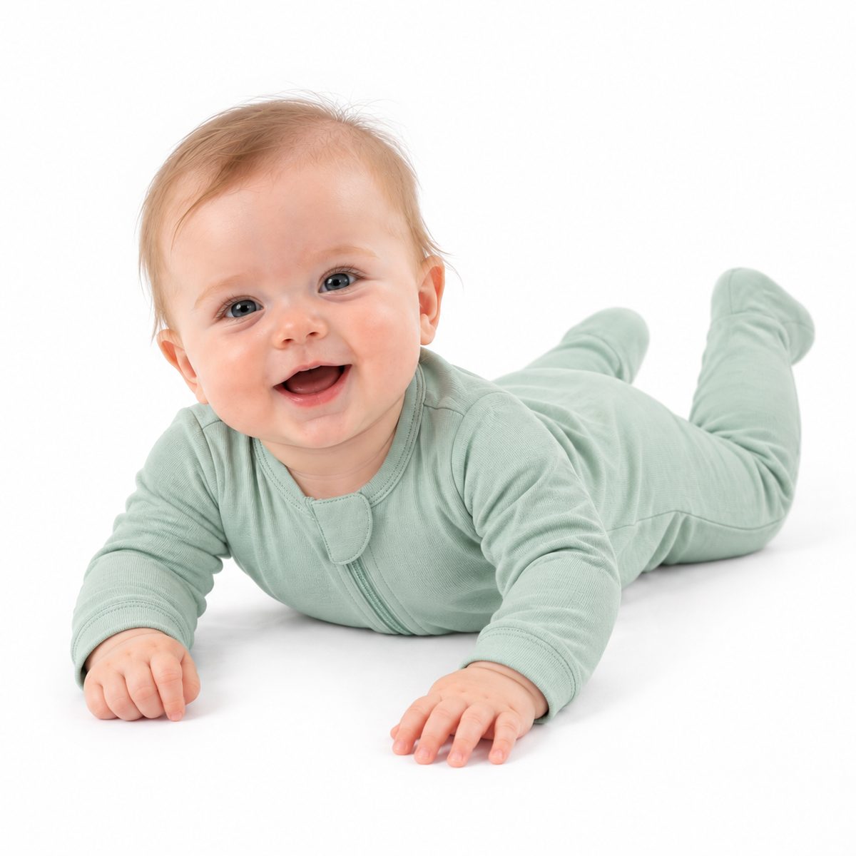 Bamboo Footie Pajamas – Sage
