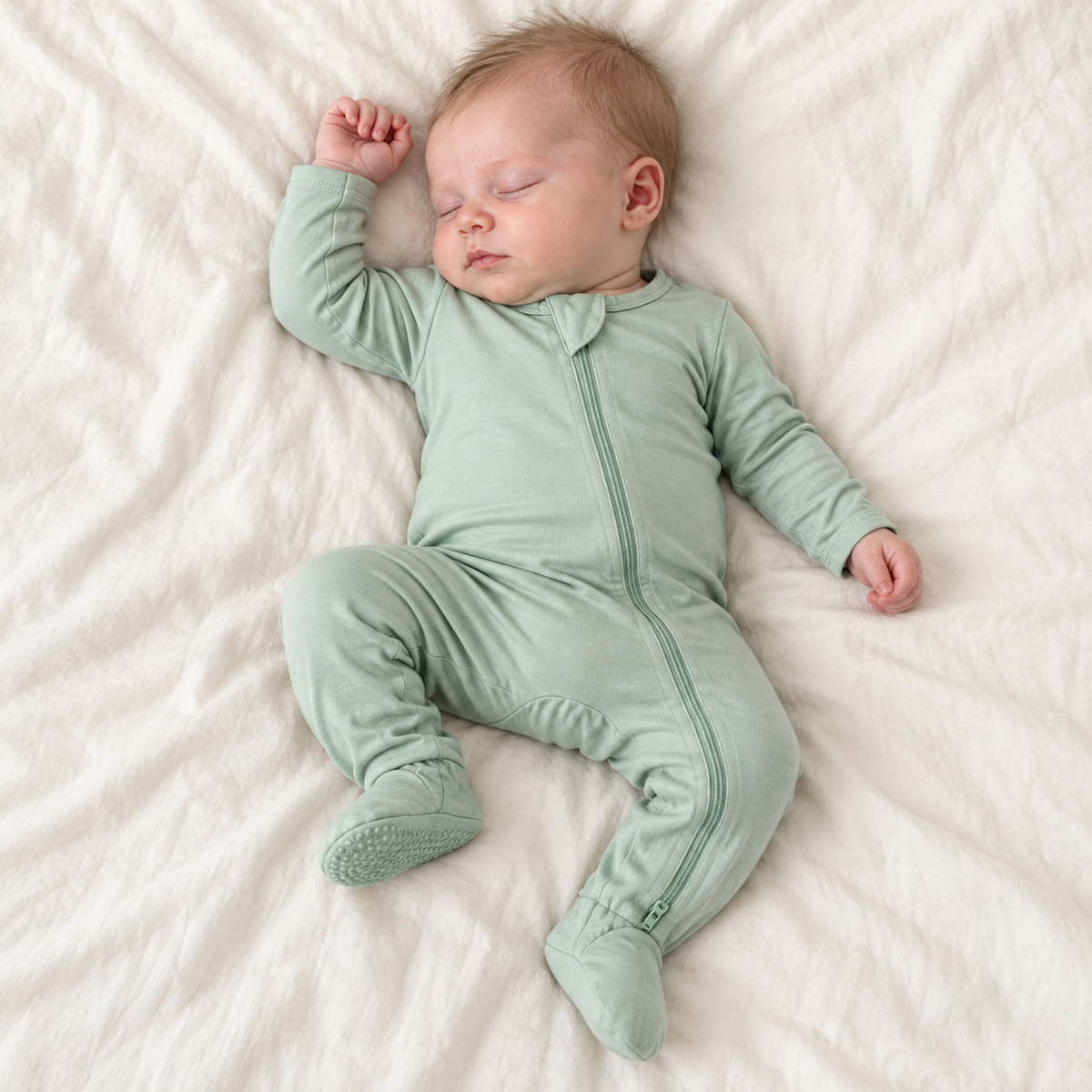 Pyjama une pièce en bambou - Sauge