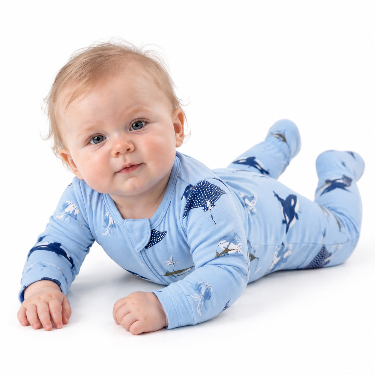 Bamboo Footie Pajamas – Shark