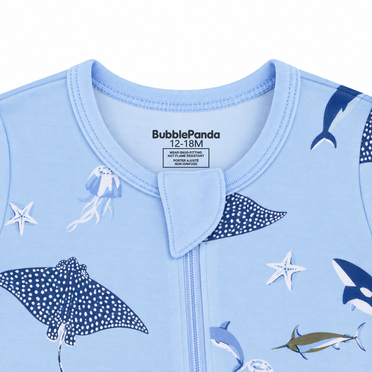 Pyjama-grenouillère en bambou - Requin