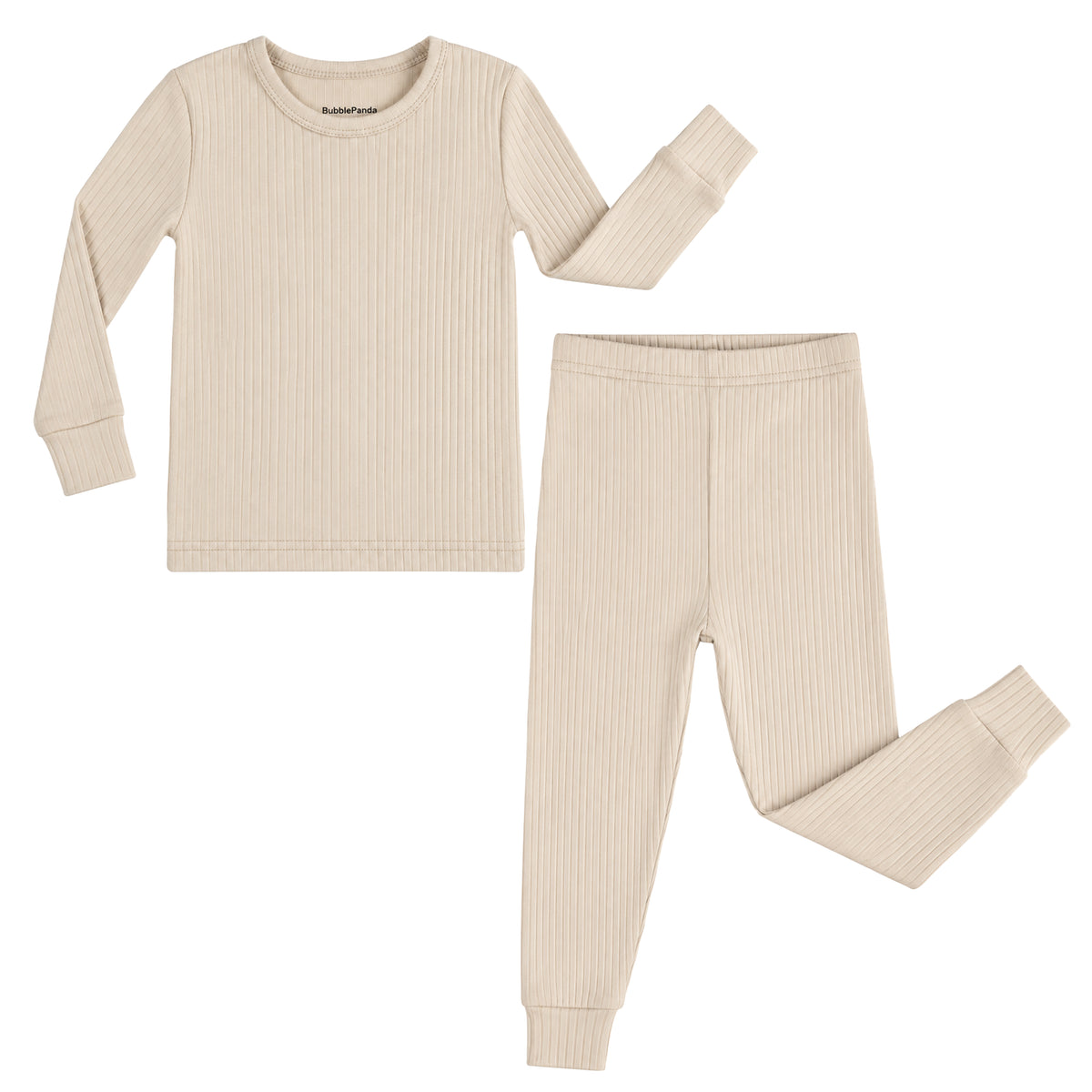 Bamboo Long Sleeve Pajama Set - Oat