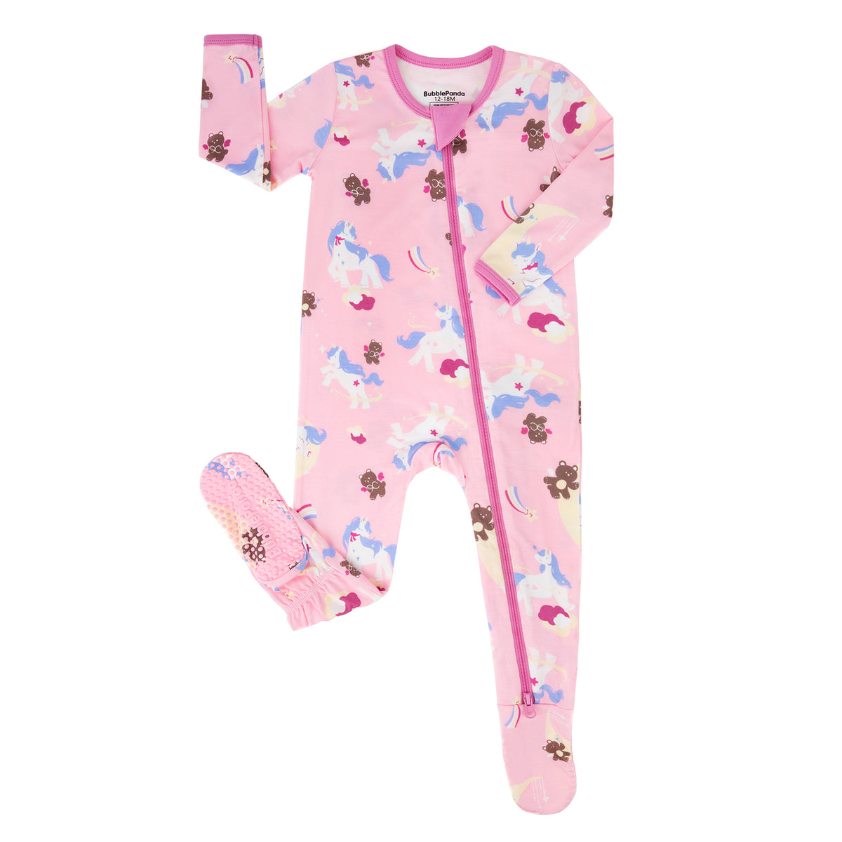 Bamboo Long Sleeve Romper-Unicorns