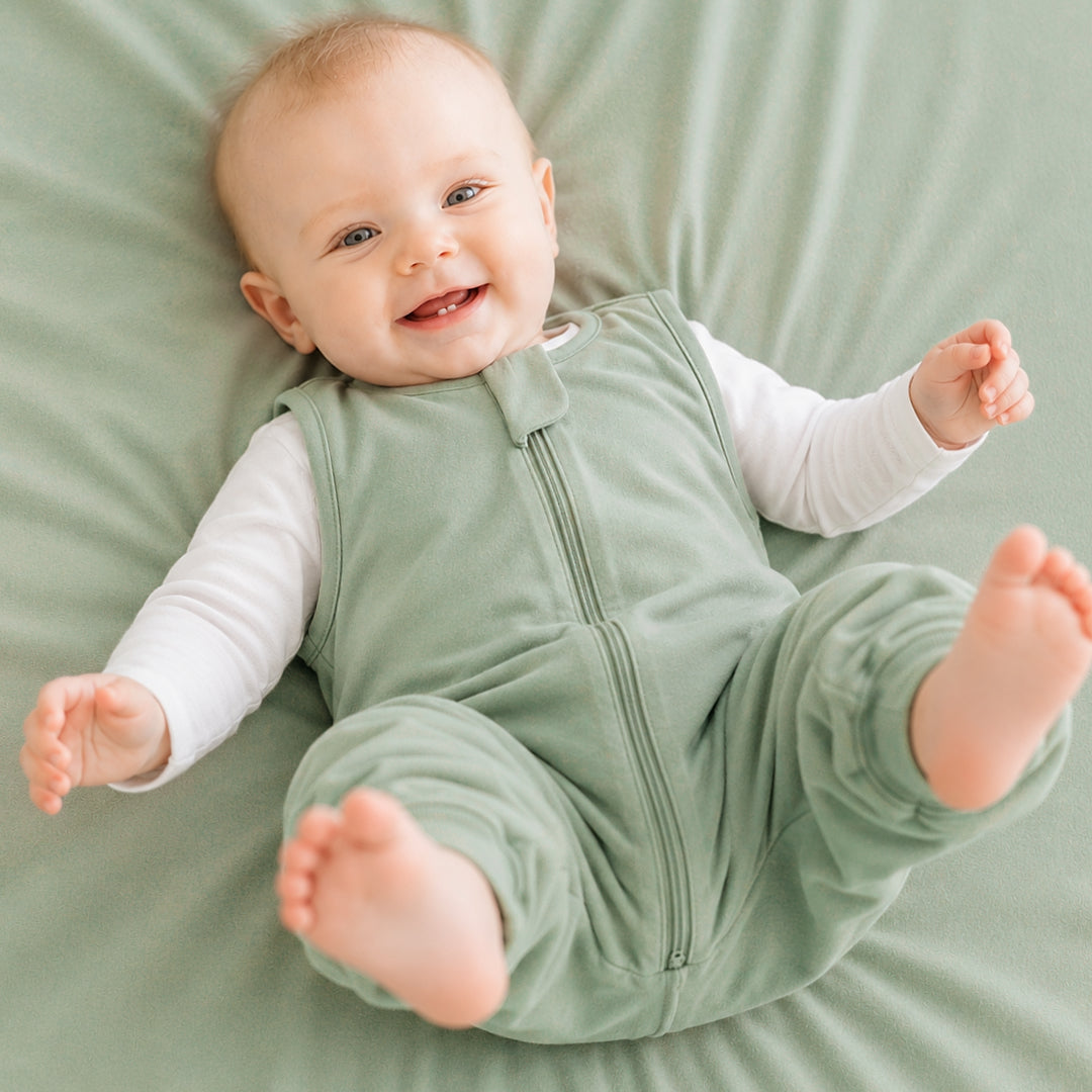 Gigoteuse Pyjama Bambou avec Pieds - 1.0 TOG (Sauge)