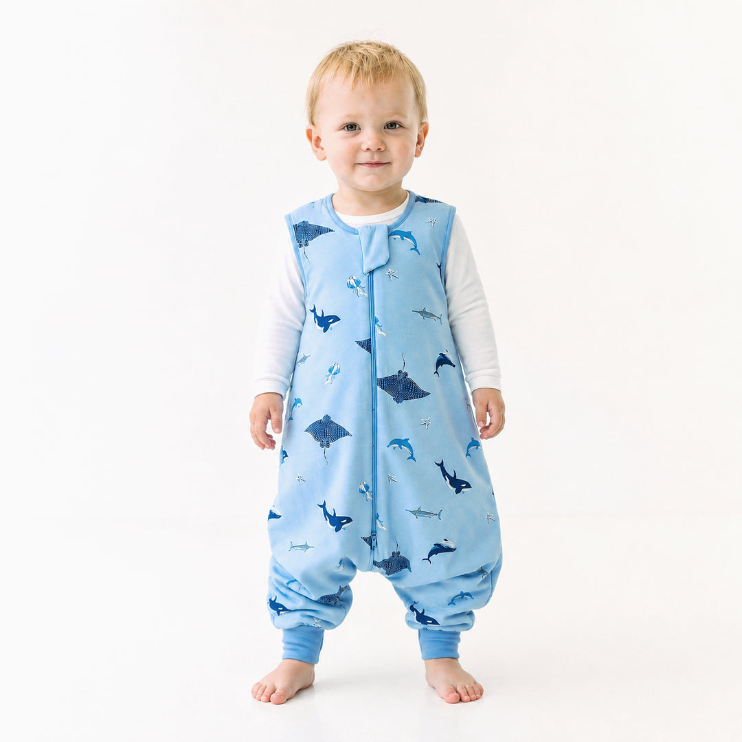Bamboo Walker Sleep Sack with Feet 1.0 TOG – Shark