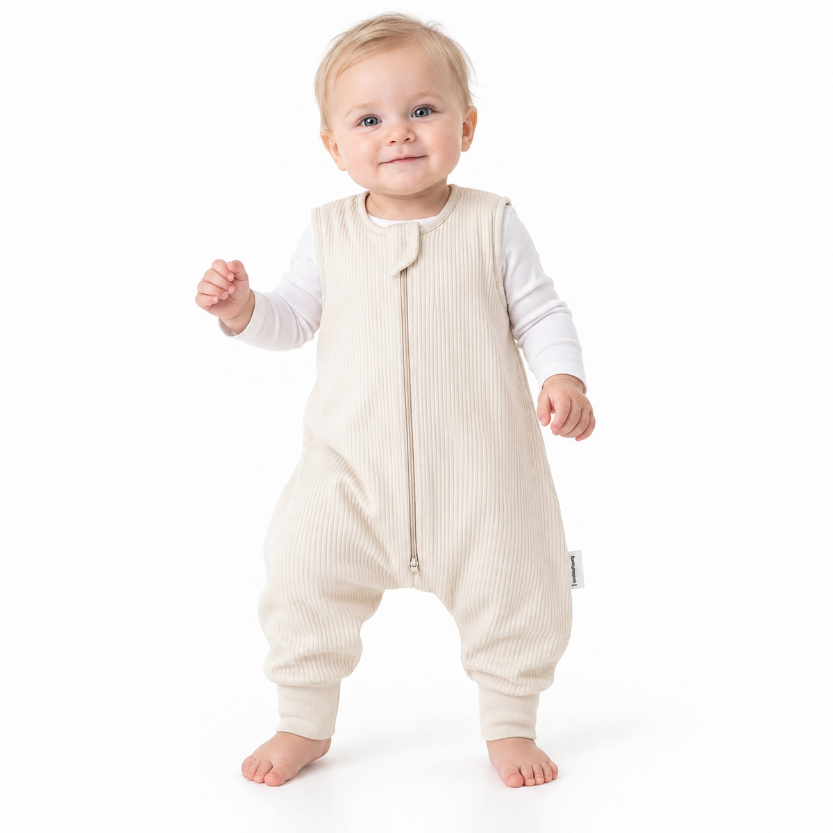 Bamboo Walker Sleep Sack with Feet 1.0 TOG – Oat