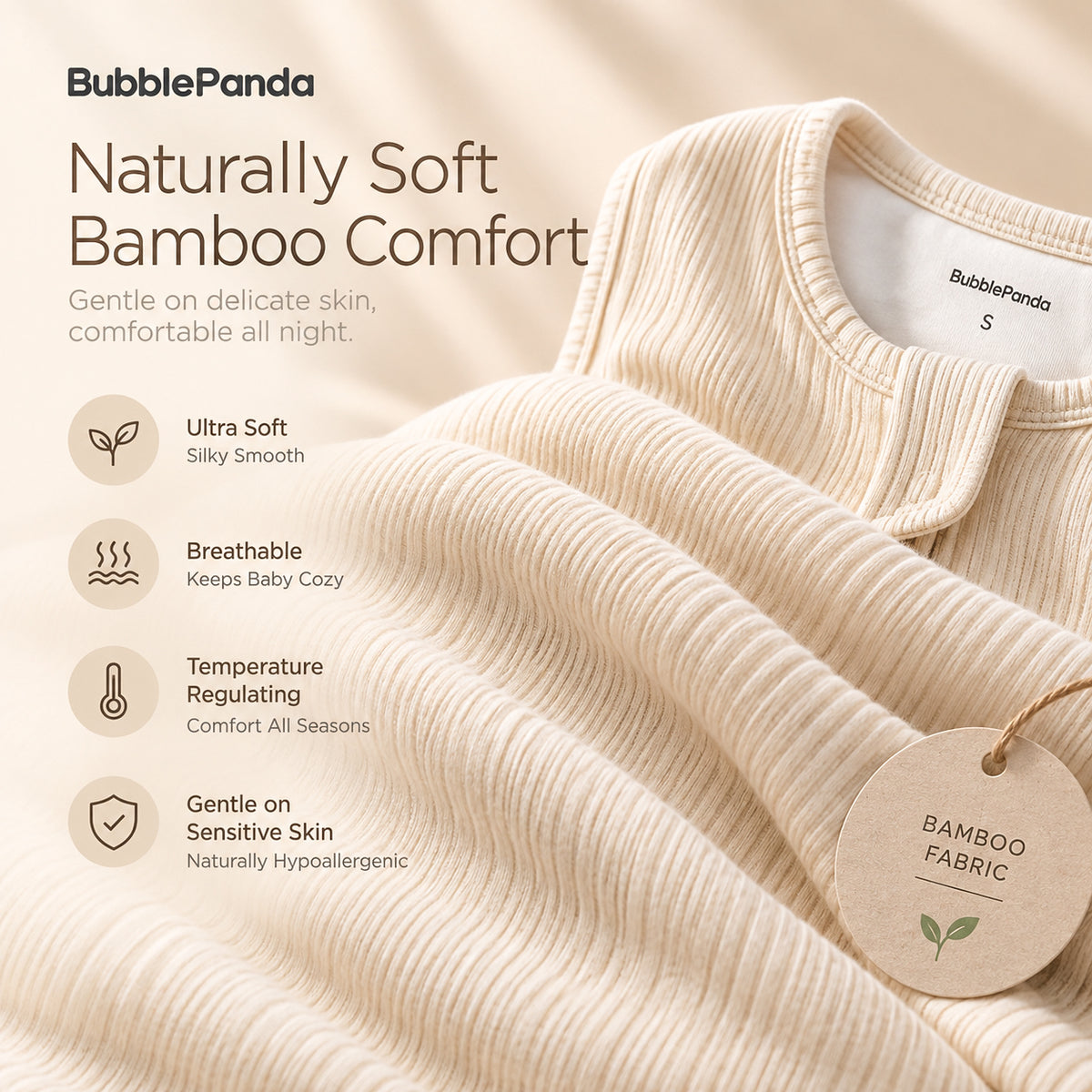 Bamboo Sleep Sack 1.0 TOG - Pink-Striped
